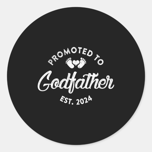 Adesivo Promovido Ao Padrinho Est 2024 Tio Novo Engraçado (Frente)