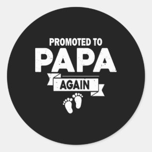 Adesivo Promovido Ao Papá Novamente Gravidez Anunciando Fa