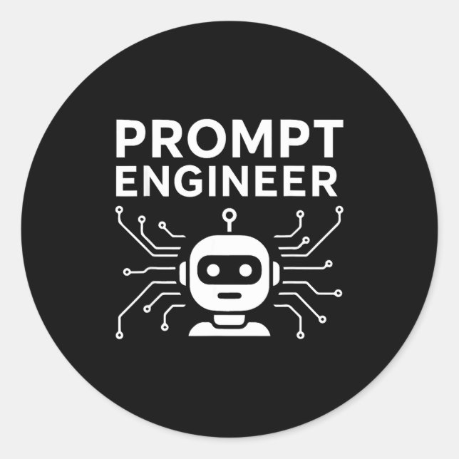 Adesivo Prompt Engineer Apparel Funny Ai Tech Humor Gift  (Frente)