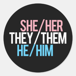 Adesivo Pronoun Triad, Round