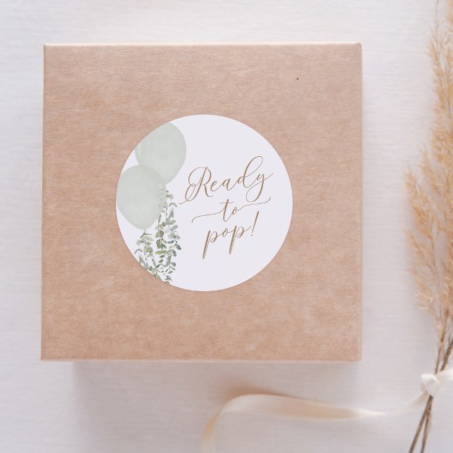 Adesivo Pronta para Estourar Balão Verde Sage Gêmeos Chás  (Criador carregado)