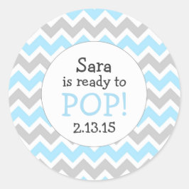 Adesivo Pronta para Pop Chá de fraldas Favorito/divisa azu