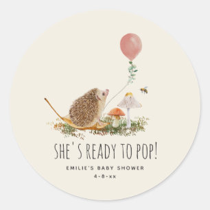 Adesivo Pronta para Pop Mushroom Hedgehog Balloon Girl