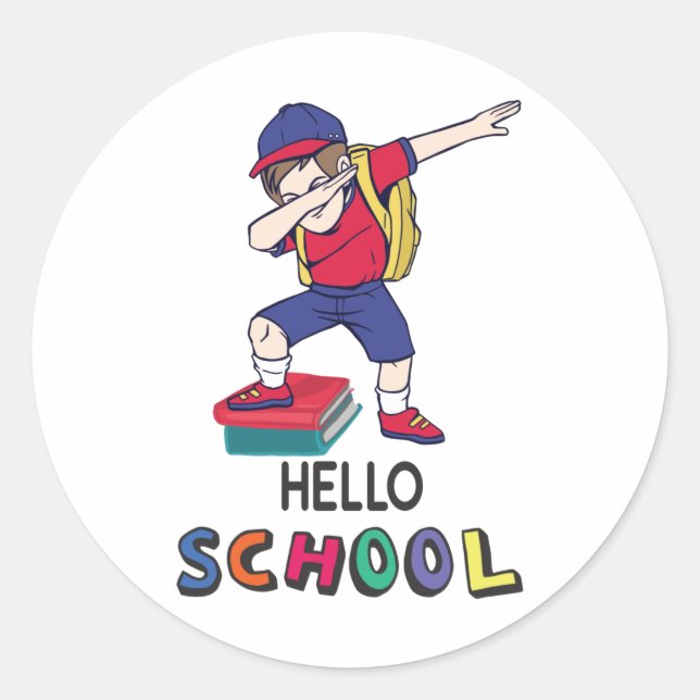 Adesivo Pronto para a escola online (Frente)