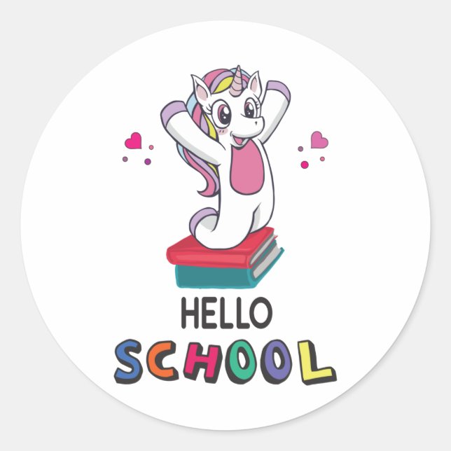 Adesivo Pronto para a escola online (Frente)