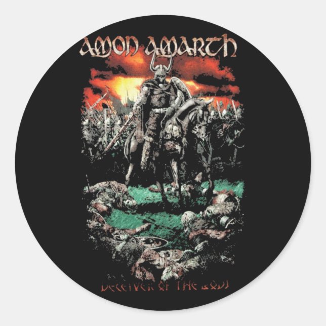 Adesivo Pronto Para A Guerra Amon Amarth Retro Música Jove (Frente)