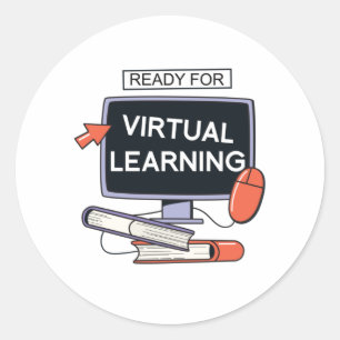 Adesivo Pronto para aprendizagem virtual