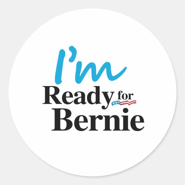 Adesivo Pronto para Bernie 2016 (Frente)