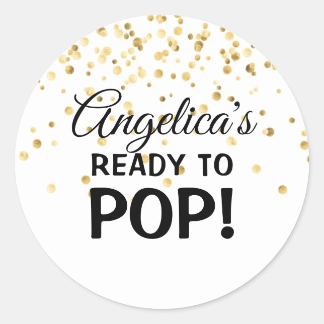 Adesivo Pronto para Chá de fraldas personalizado branco (Frente)