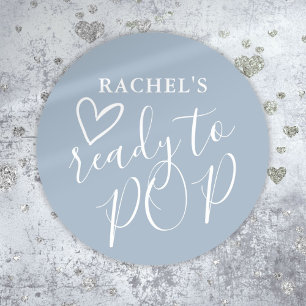 Adesivo Pronto Para Estourar Coração Fofo em Azul Empoeira