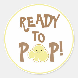 Adesivo Pronto para Estourar Cute Grão de Pipoca