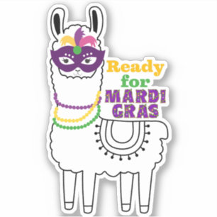 Adesivo Pronto para máscara de lhama do Mardi Gras contas 