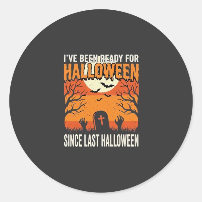 Adesivo Pronto Para O Design De Cemitério De Halloween_1 (Frente)