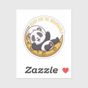 Adesivo Pronto para o mundo dos sonhos Olá pequeno panda e