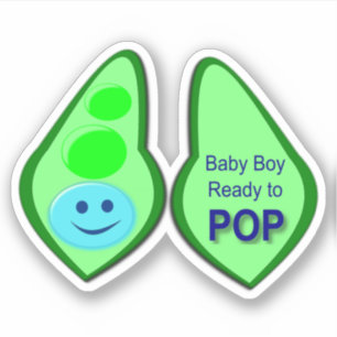 Adesivo Pronto para Pop Baby Boy Blue Pea