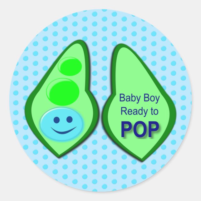 Adesivo Pronto para Pop Baby Boy Blue Pea (Frente)