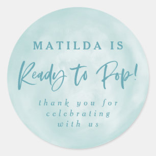 Adesivo Pronto para pop! chá de fraldas favorável obrigado