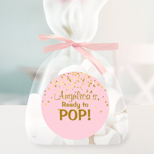 Adesivo Pronto para Pop Chá de fraldas Rosa