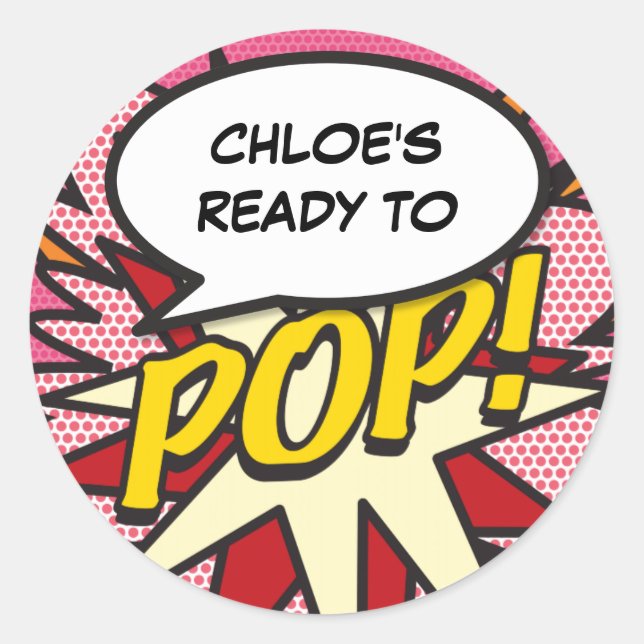 Adesivo Pronto para POP! Chuveirinho de Baby Shower (Frente)