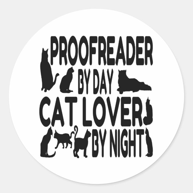 Adesivo Proofreader de Gato (Frente)