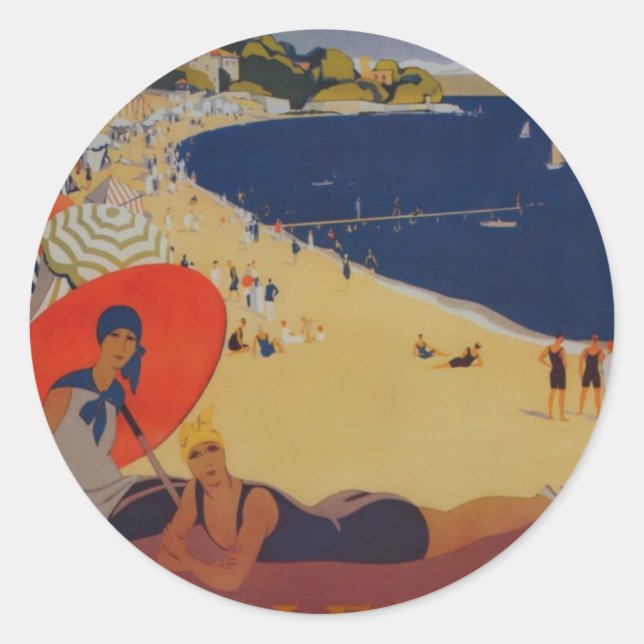 Adesivo Propaganda de Viagem Francesa Vintage (Frente)