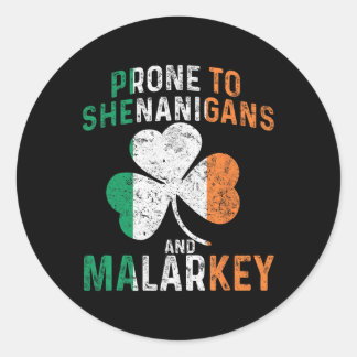 Adesivo Propenso a Travessuras e Malarkey Engraçado St Pat