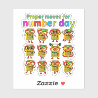 Adesivo Proper Maths for Number Day Cute Sticker