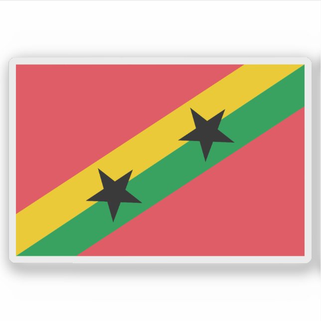 Adesivo Proposta de bandeira de São Tomé e Príncipe de 197 (Frente)