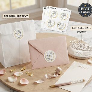 Adesivo Proposta de Madrinha Personalizada