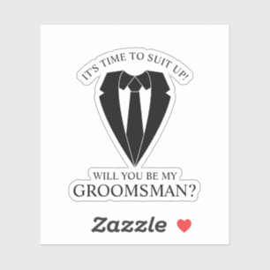 Adesivo Proposta de Padrinho de casamento de Casamento Neg