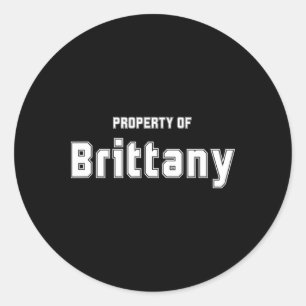 Adesivo Propriedade de Brittany Presentes Engraçados de So