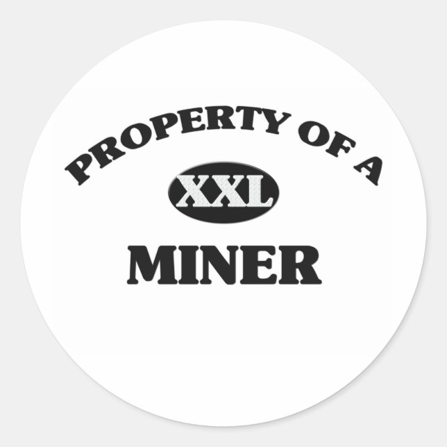 Adesivo Propriedade de um MINER (Frente)
