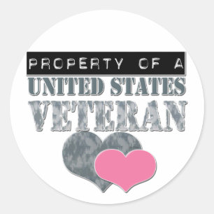 Adesivo Propriedade de um veterano dos Estados Unidos