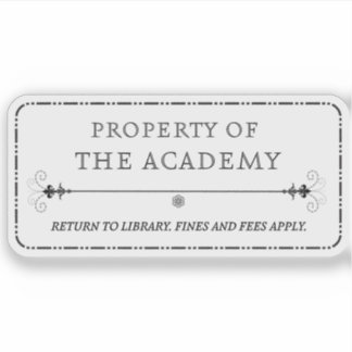Adesivo Propriedade do Academy Sticker
