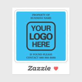 Adesivo Propriedade Do Logotipo De Negócio Simples Céu Azu