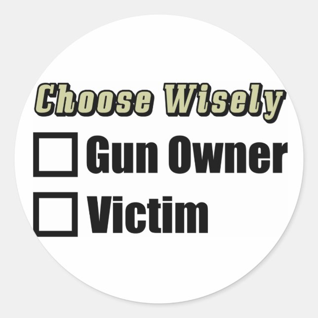 Adesivo Proprietário De Armas Ou Vítima? (Frente)