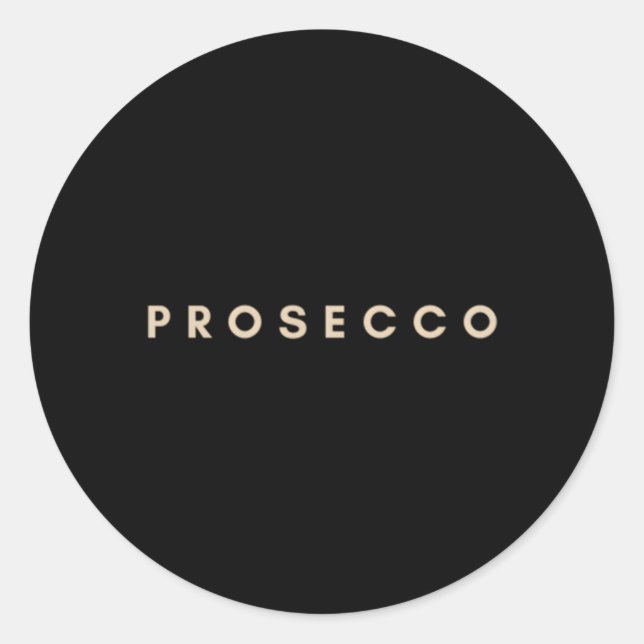 Adesivo Prosecco Vinho Espumante" Álcool De Portas (Frente)