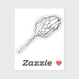 Adesivo Protea Preto e Branco recorte personalizado Sticke