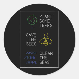 Adesivo Proteção Ambiental Dizendo, Árvores Vegetais, Salv