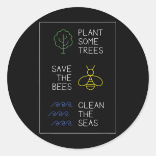 Adesivo Proteção Ambiental Dizendo, Árvores Vegetais, Salv