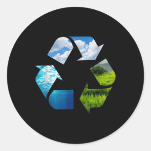 Adesivo Proteção Ambiental do Planeta da Terra reciclagem