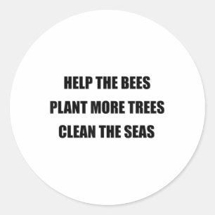 Adesivo Proteção Ambiental - Salve As Abelhas, Plant Mo