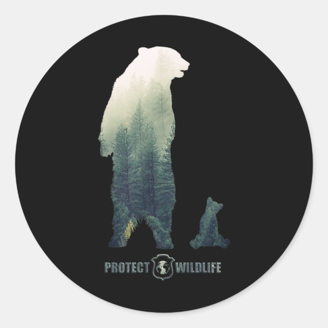 Adesivo Proteção da fauna selvagem - Proteção ambiental -  (Frente)