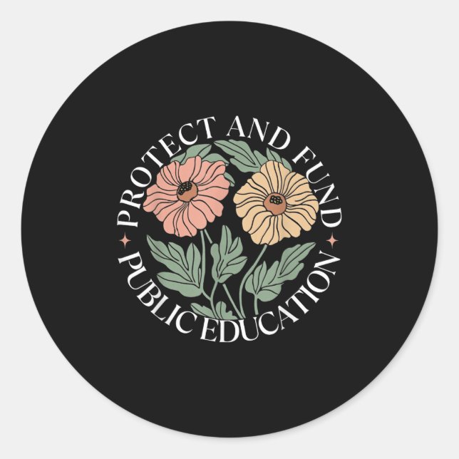 Adesivo Protect And Fund Public Education Public Teachers  (Frente)