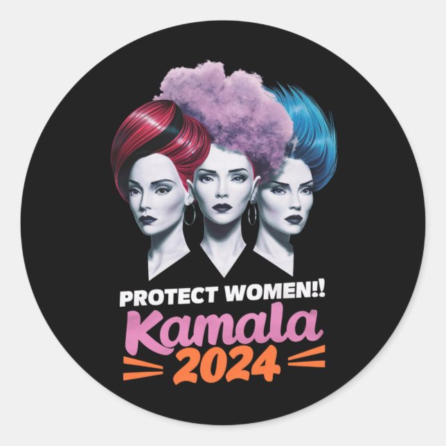 Adesivo Protect Women Kamala 2024 Eleições 2024 (Frente)