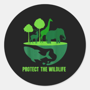 Adesivo Proteger a vida selvagem _ conservação da natureza