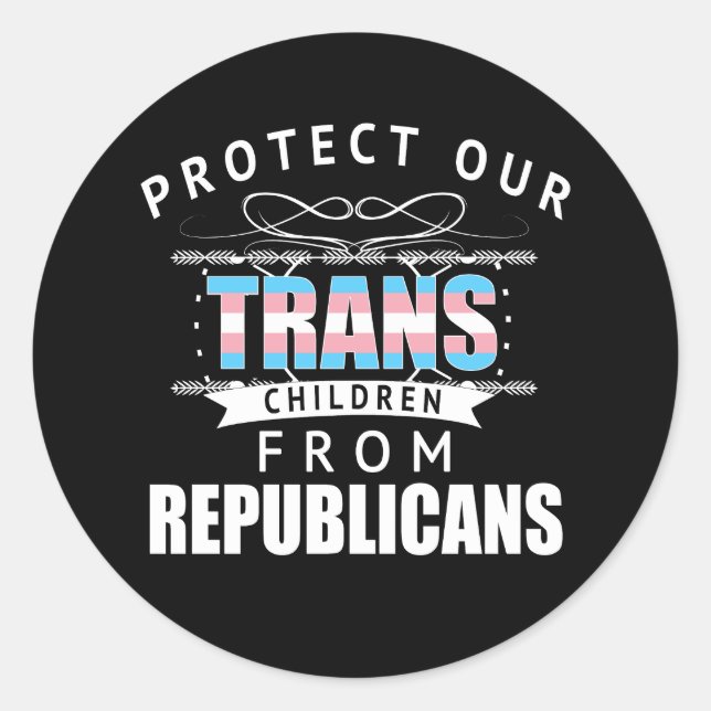 Adesivo Proteger Crianças Trans (Frente)