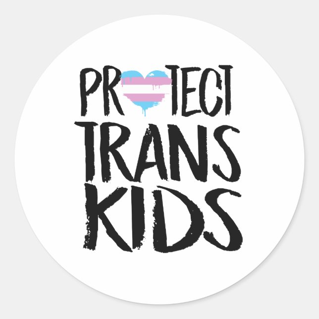 Adesivo Proteger Crianças Trans (Frente)