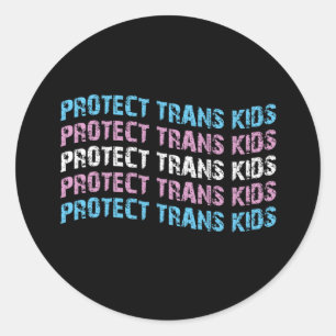 Adesivo Proteger Crianças Trans - Onda de Sinalizador Tran