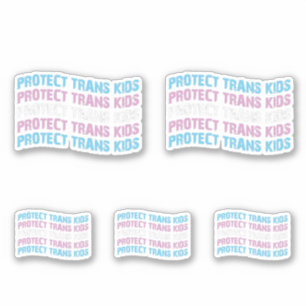 Adesivo Proteger Crianças Trans - Onda de Sinalizador Tran
